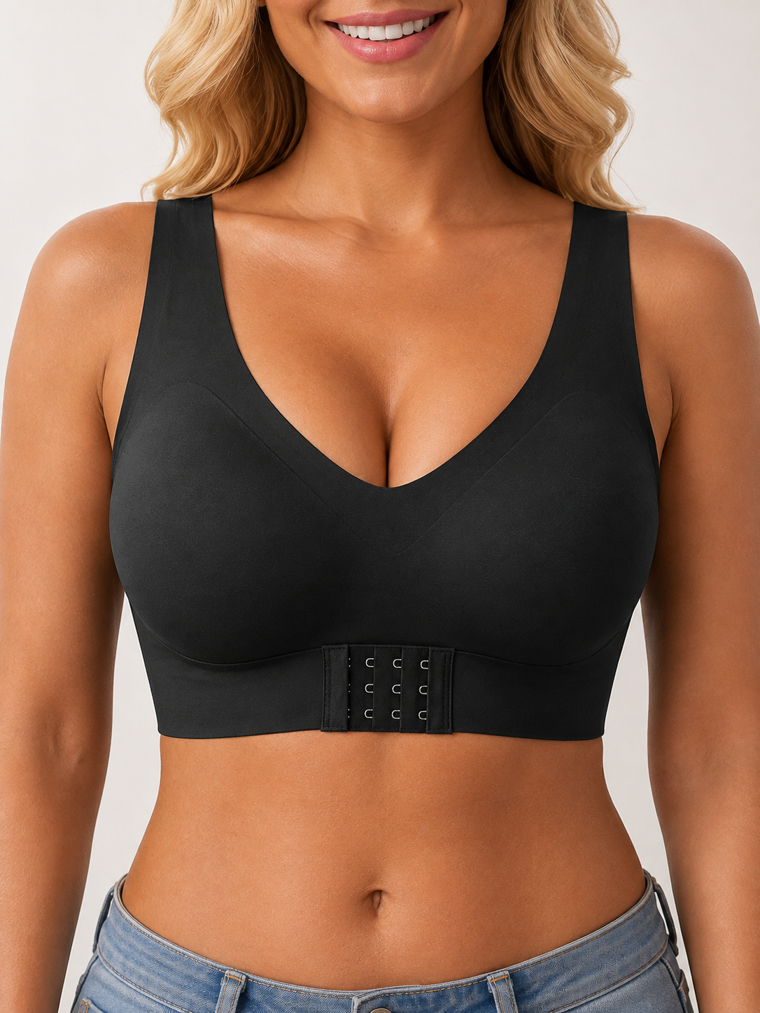 Brassière de sport à bonnets fixes en tissu antibactérien