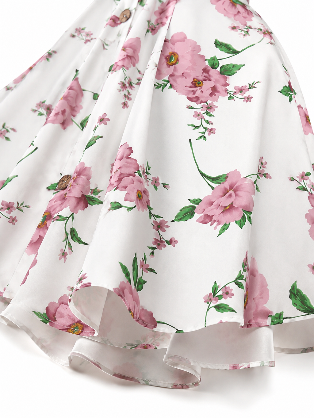 Camille™ | Floral Mini Dress with Square Neck and Ruffles