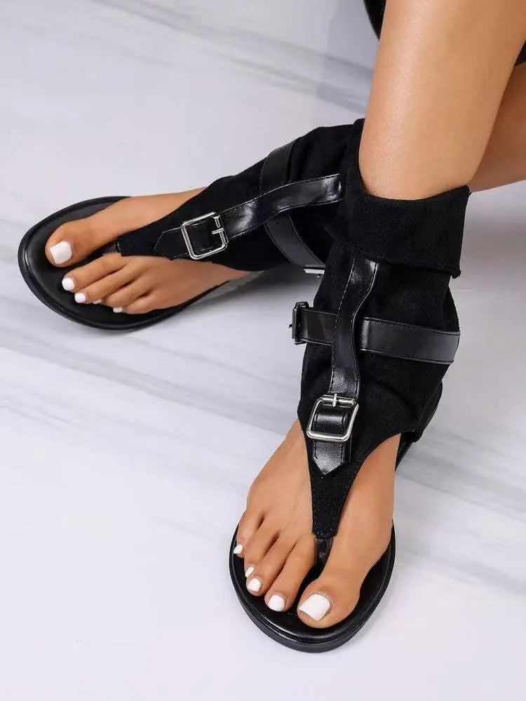 Flora™ | Bohemian Sandal with Denim Flower Detail