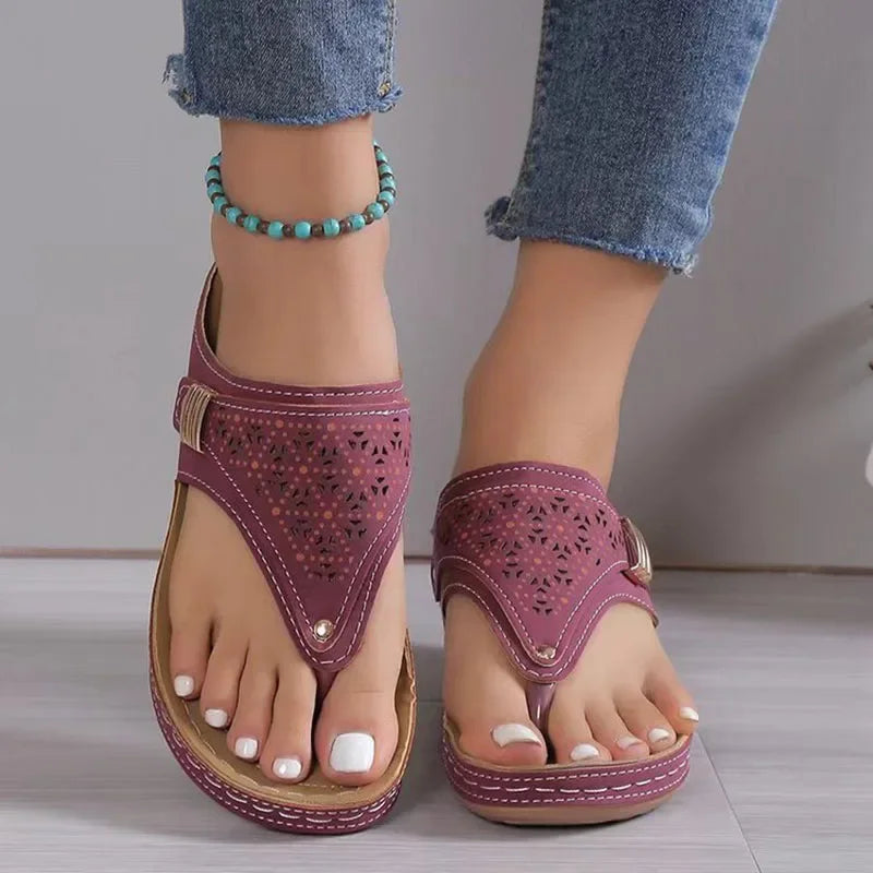 Clara™ | Sandália Wedge Ortopédica com Suporte Plantar