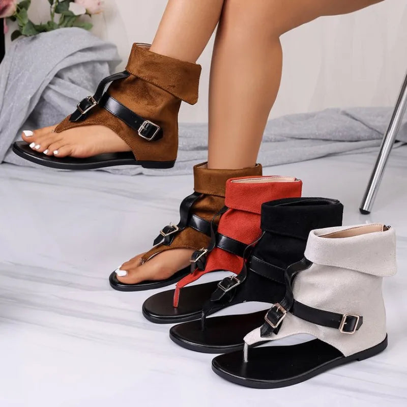 Flora™ | Bohemian Sandal with Denim Flower Detail