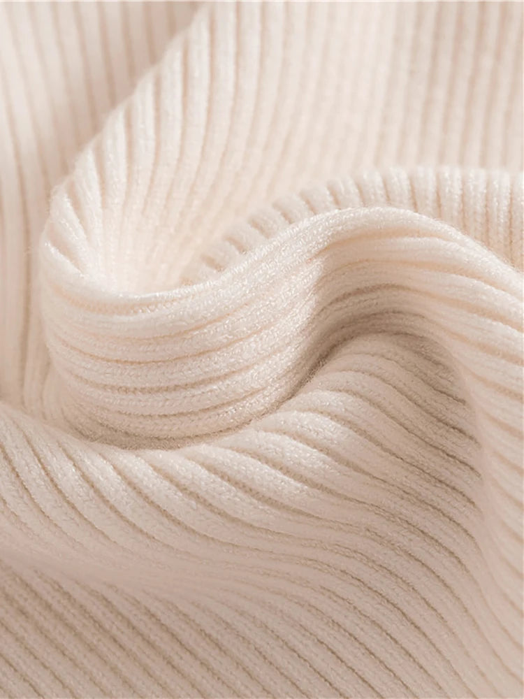 Ribbed Turtleneck Knit Jumper