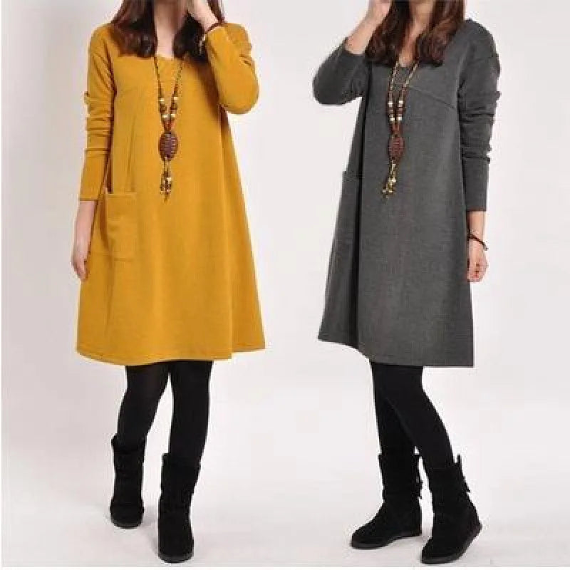 Knit Dress with Pocket