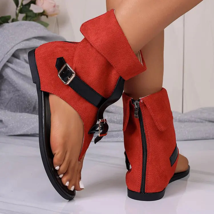 Flora™ | Bohemian Sandal with Denim Flower Detail
