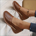 Bianca™ | Vintage Wedge Sandal with Cut-Out Detail