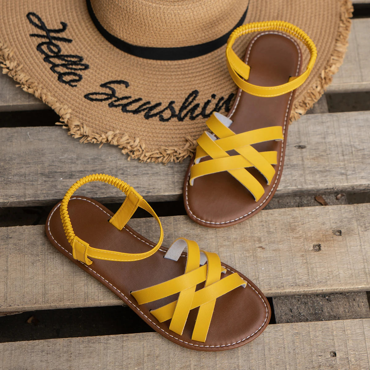 Vittoria™ | Roman Flat Sandal with Double Straps