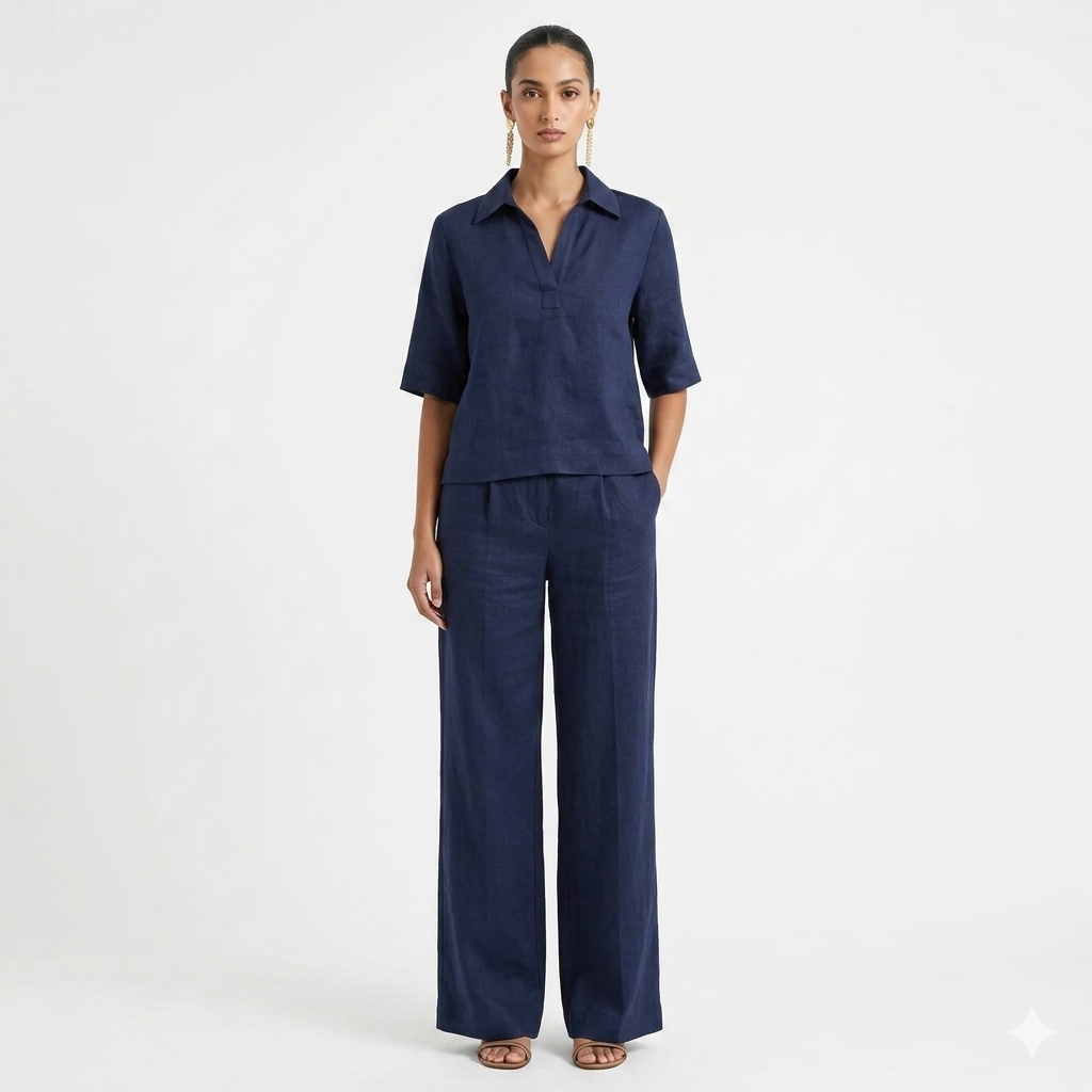 Celeste™ | Resort V-Neck Wide-Leg Co-ord