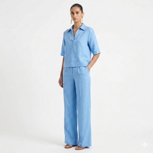 Celeste™ | Resort V-Neck Wide-Leg Co-ord