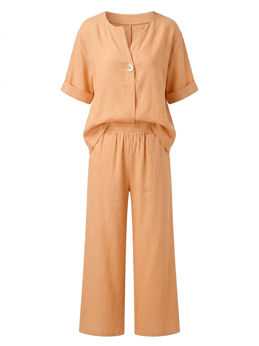 Harriet™ | Cotton-Linen Wide-Leg Co-ord Set