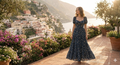 Aurora™ | Vintage Floral Maxi Dress with Square Neck